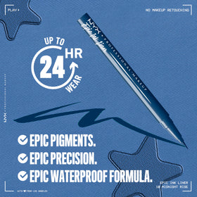 NYX Epic Ink Eyeliner brush tip close-up