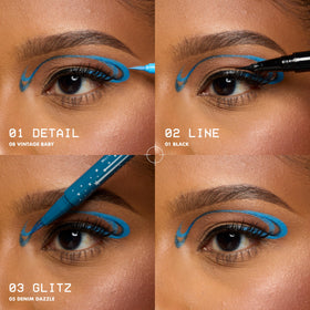 NYX Epic Ink Eyeliner with makeup brushes