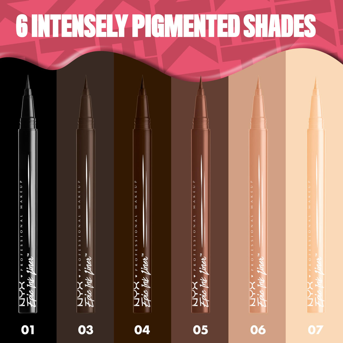 NYX Epic Ink Liner with other eye makeup products