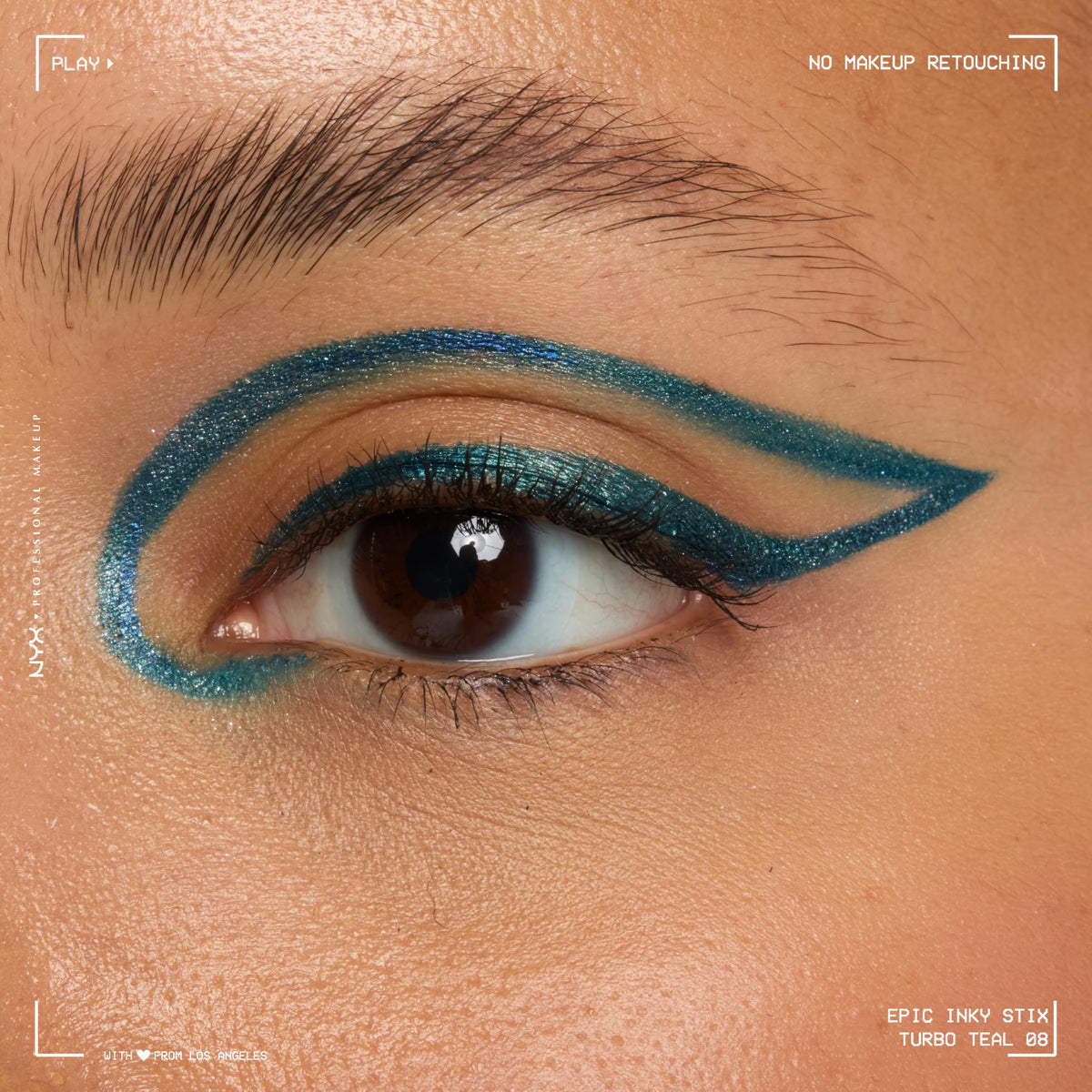 NYX Epic Inky Stix Eyeliner 08 Turbo Teal slanted tip