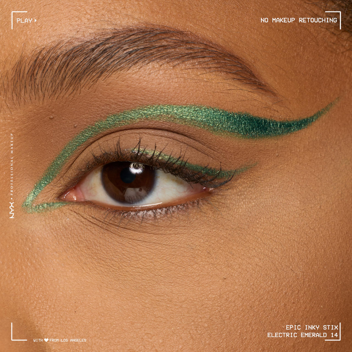 NYX Epic Inky Stix Eyeliner Electric Emerald slanted tip close-up