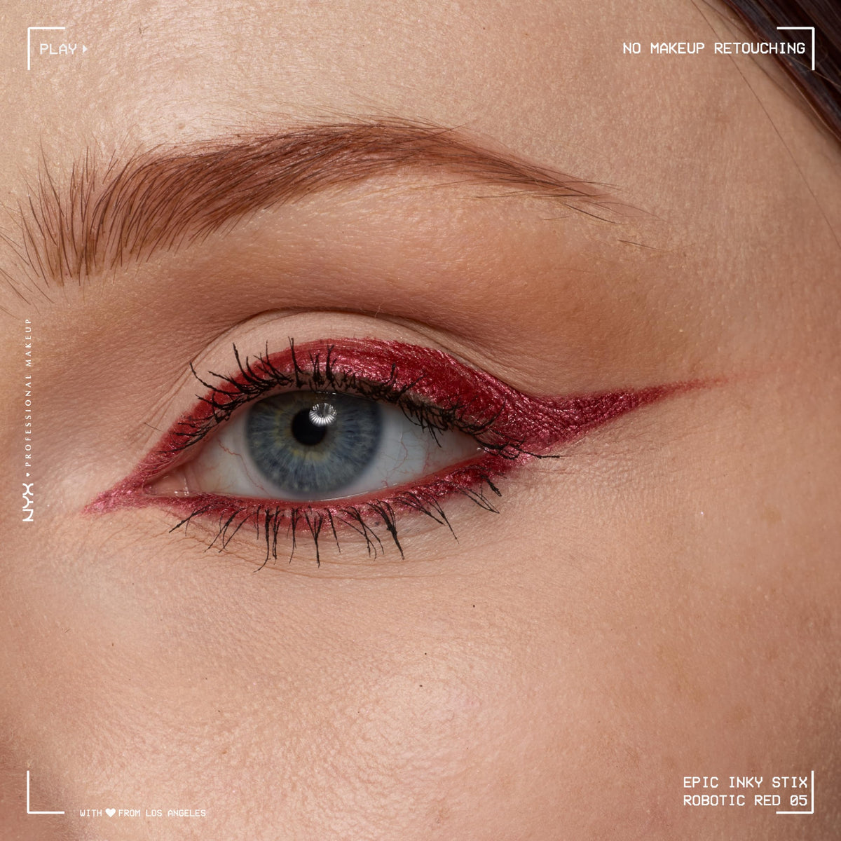 NYX Epic Inky Stix Eyeliner Robotic Red slanted tip close-up