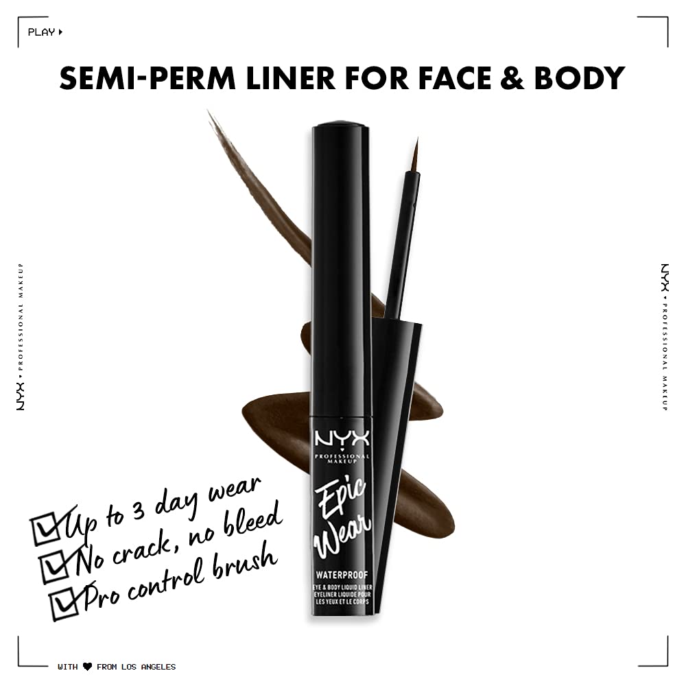 NYX Epic Wear Liquid Liner Brown packaging side view