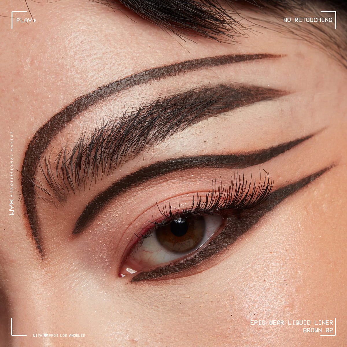 NYX Epic Wear Liquid Liner Brown swatch on skin