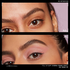 NYX eyebrow pencil showing pomade texture