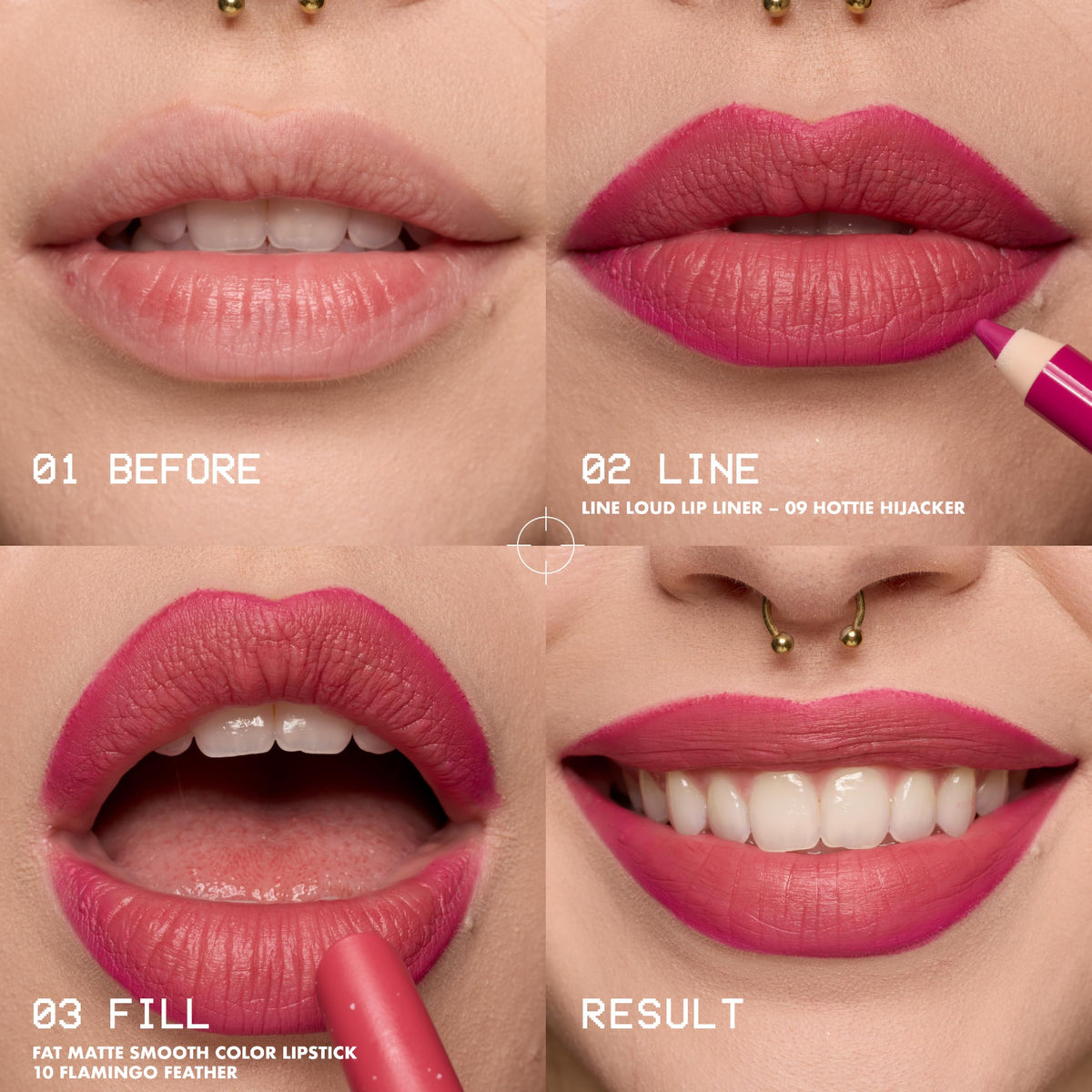 NYX Fat Matte Lipstick applied on lips
