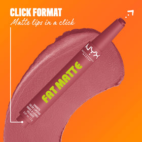 NYX Fat Matte Lipstick Blush Blanket in a makeup bag