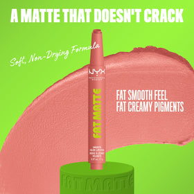 NYX Fat Matte Lipstick Cashmere Cutie swatch on skin