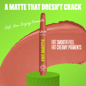 NYX Fat Matte Lipstick Cozy Whipped side view