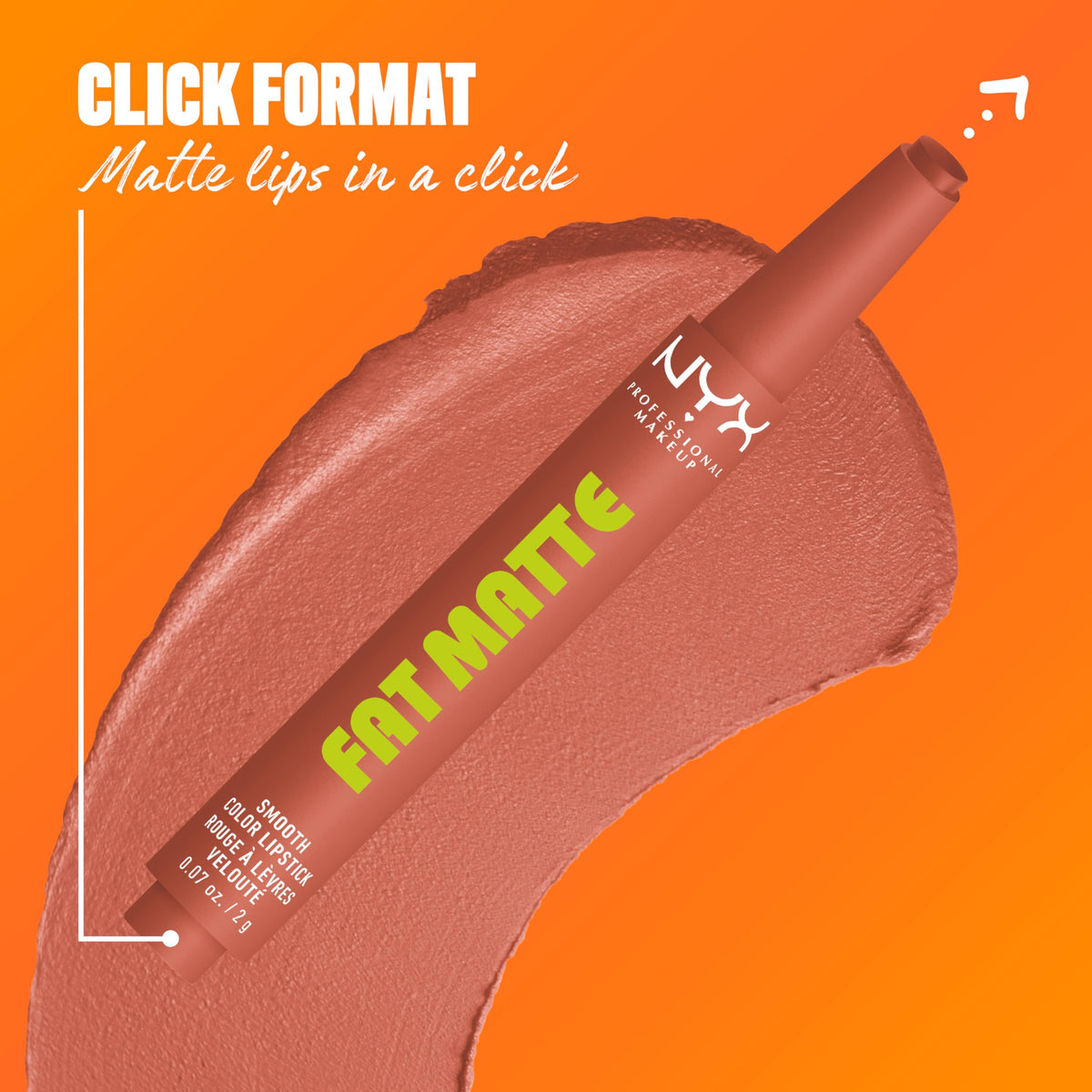 NYX Fat Matte Lipstick Cozy Whipped with lip liner