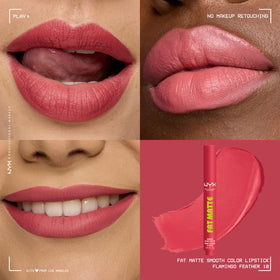 NYX Fat Matte Lipstick Flamingo Feather close-up of tip