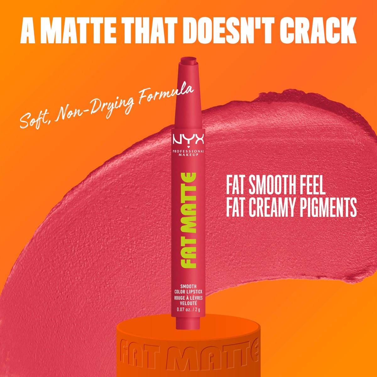 NYX Fat Matte Lipstick Flamingo Feather packaging