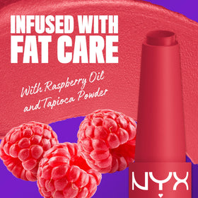 NYX Fat Matte Lipstick Flamingo Feather swatch on skin