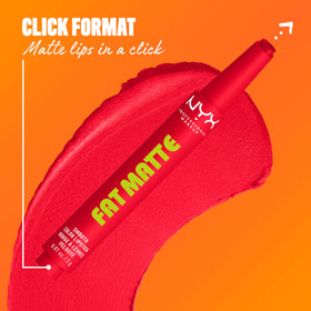 NYX Fat Matte Lipstick in a makeup bag