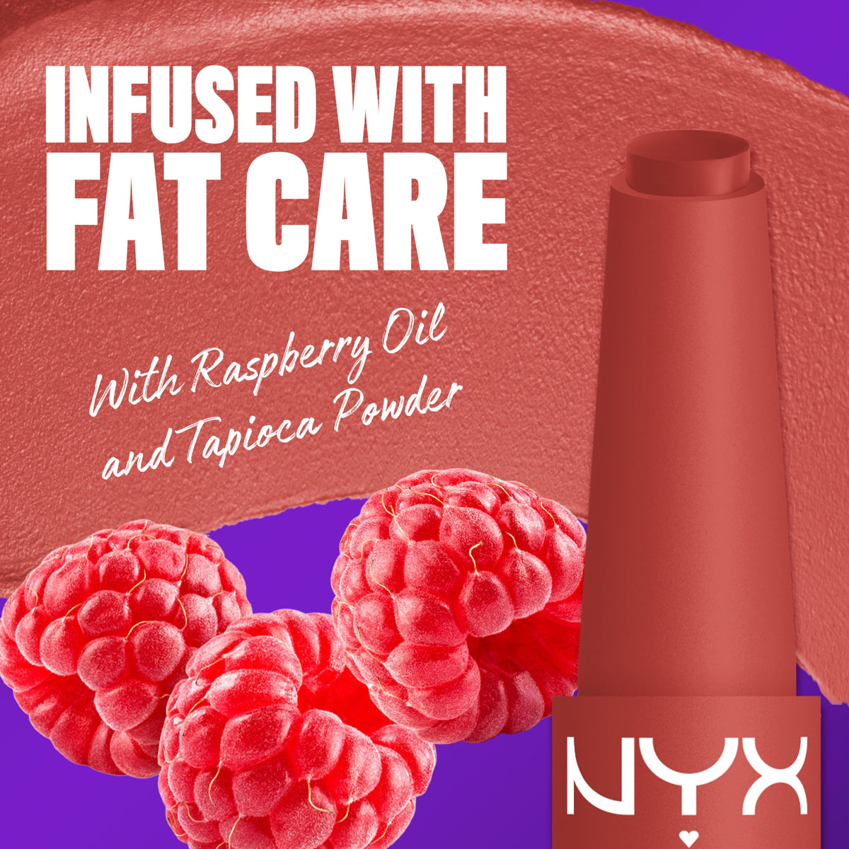 NYX Fat Matte Lipstick Mauve Cloud with packaging