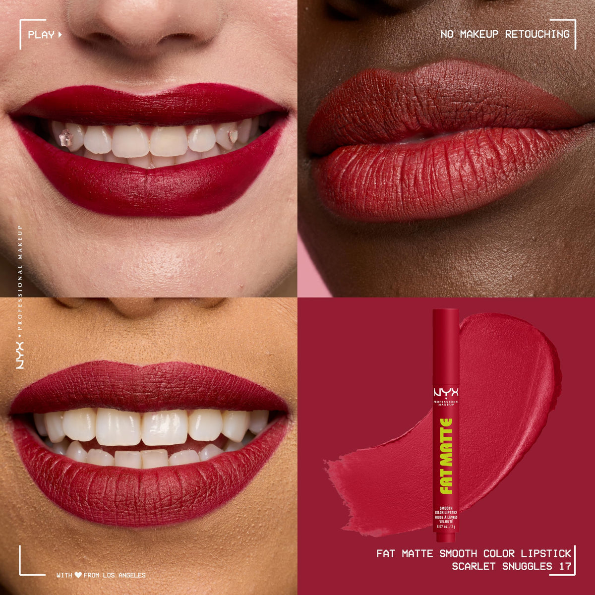 NYX Fat Matte Lipstick on model's lips