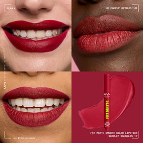 NYX Fat Matte Lipstick on model's lips