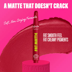 NYX Fat Matte Lipstick showing creamy texture