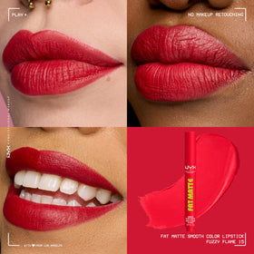NYX Fat Matte Lipstick swatch on skin