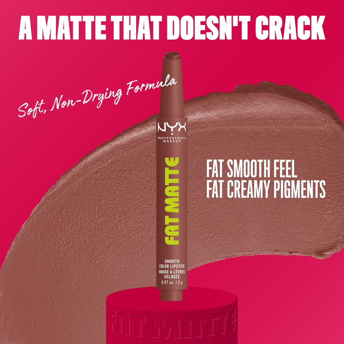 NYX Fat Matte Lipstick Toasty Taupe packaging