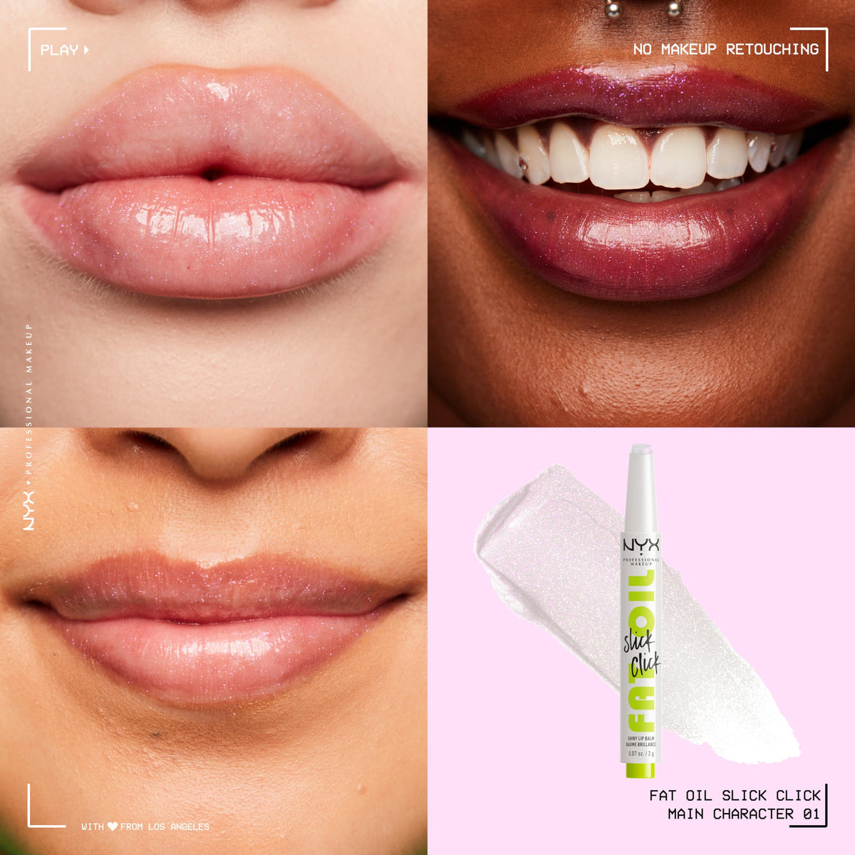 NYX Fat Oil Slick Click Lip Balm click-up packaging