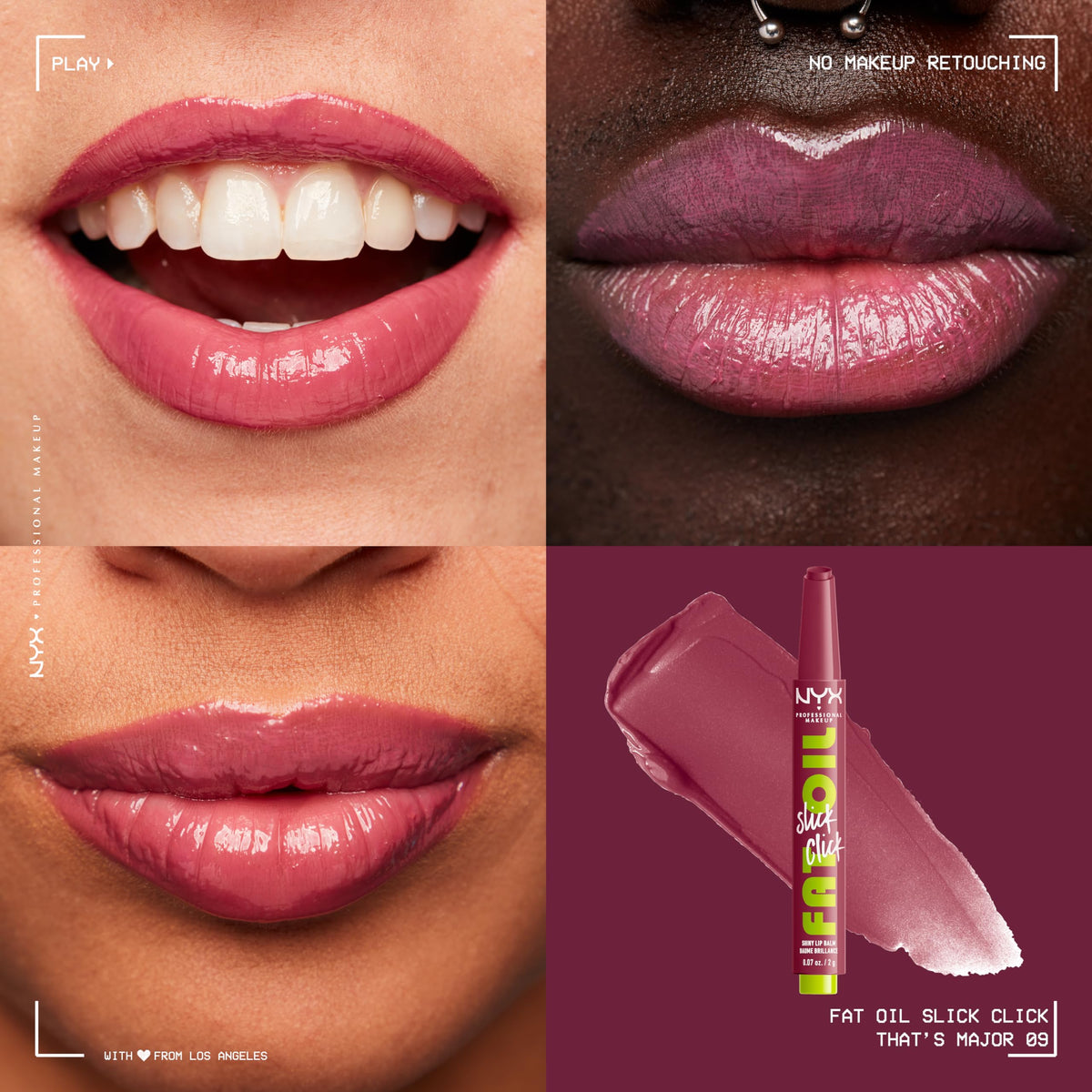 NYX Fat Oil Slick Click Lip Balm click-up packaging