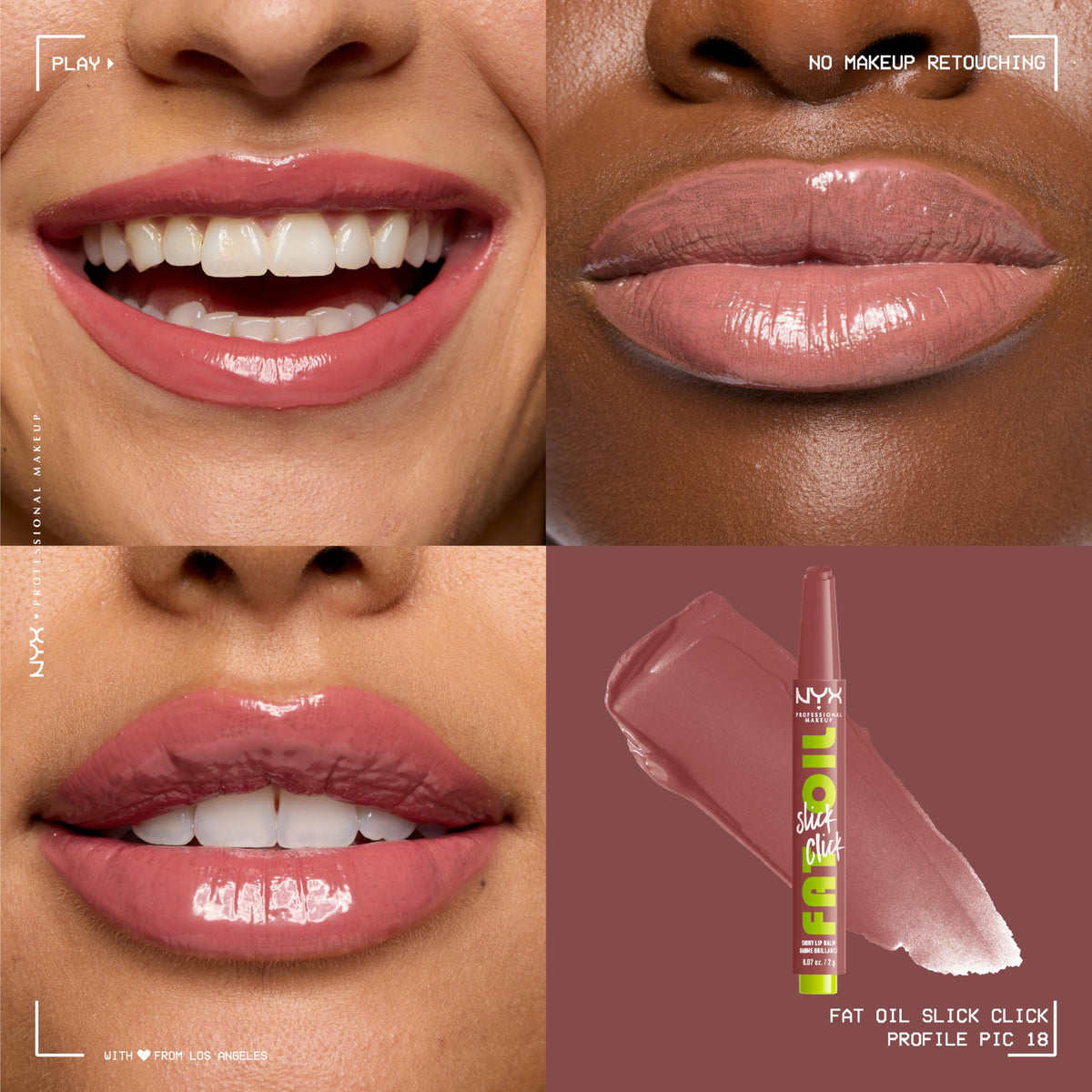 NYX Fat Oil Slick Click Lip Balm click-up packaging