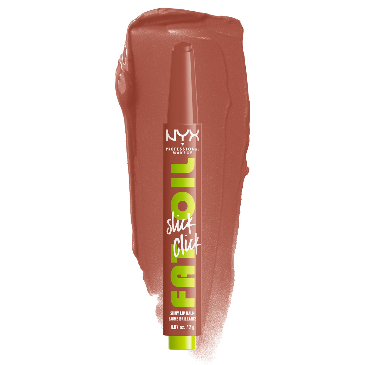 NYX Fat Oil Slick Click Lip Balm in Nude front view