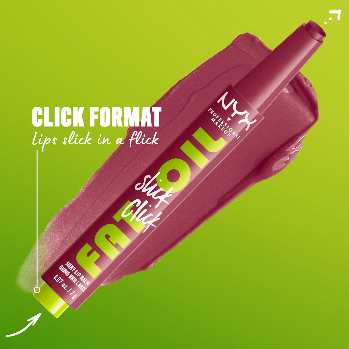 NYX Fat Oil Slick Click Lip Balm in shade Thats Major
