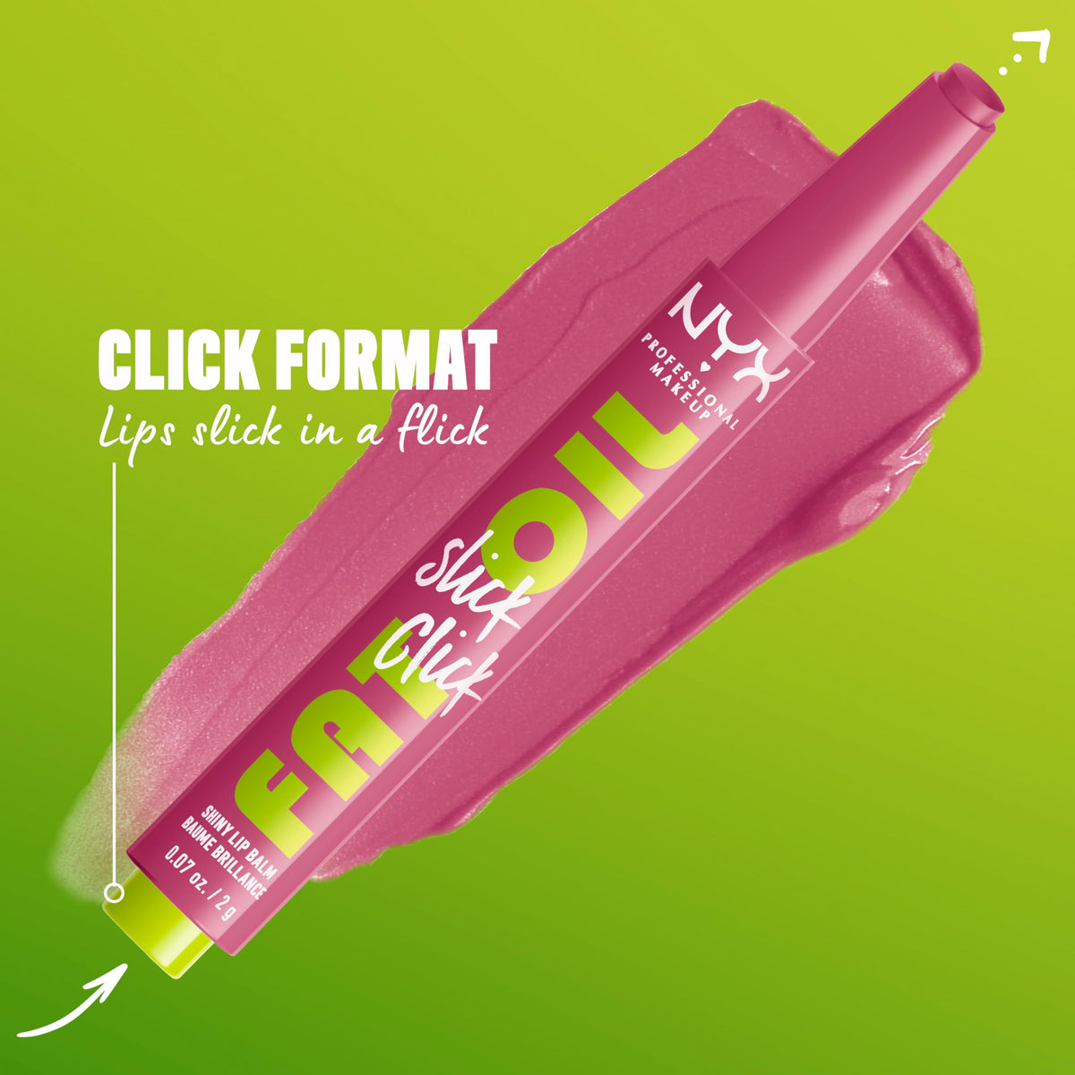 NYX Fat Oil Slick Click Lip Balm in various shades