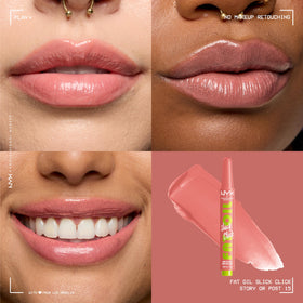 NYX Fat Oil Slick Click Lip Balm packaging with click-up feature