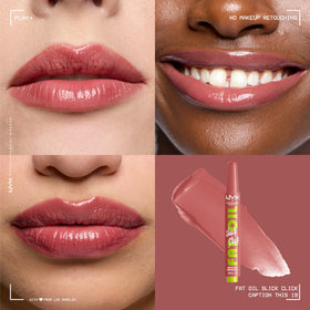 NYX Fat Oil Slick Click Lip Balm packaging with click-up feature