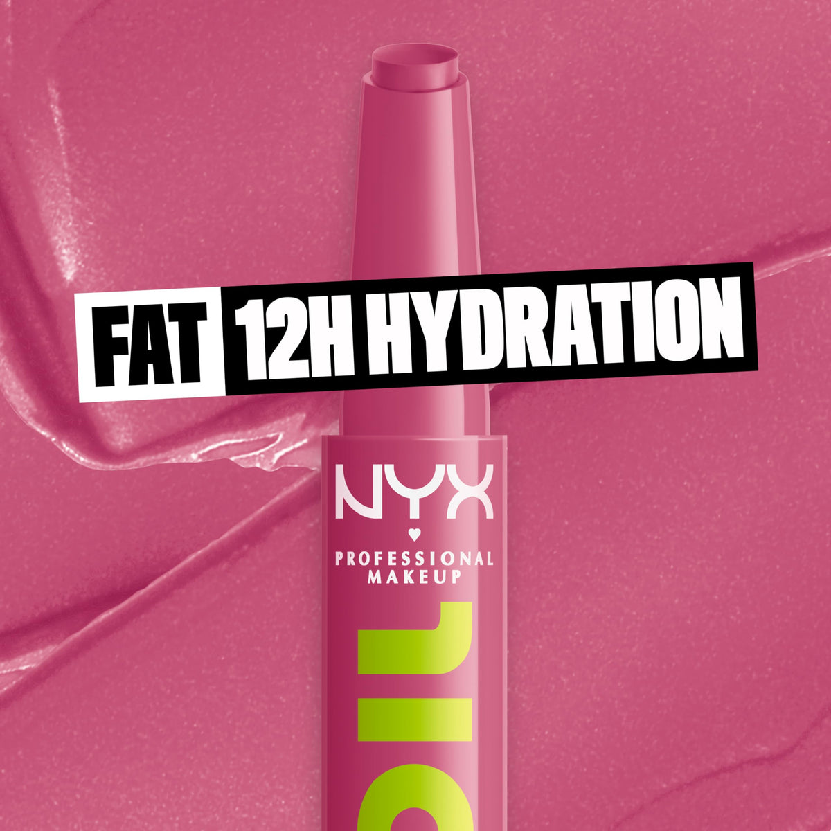 NYX Fat Oil Slick Click Lip Balm swatch on skin