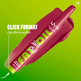 NYX Fat Oil Slick Click Lip Balm swatch on skin