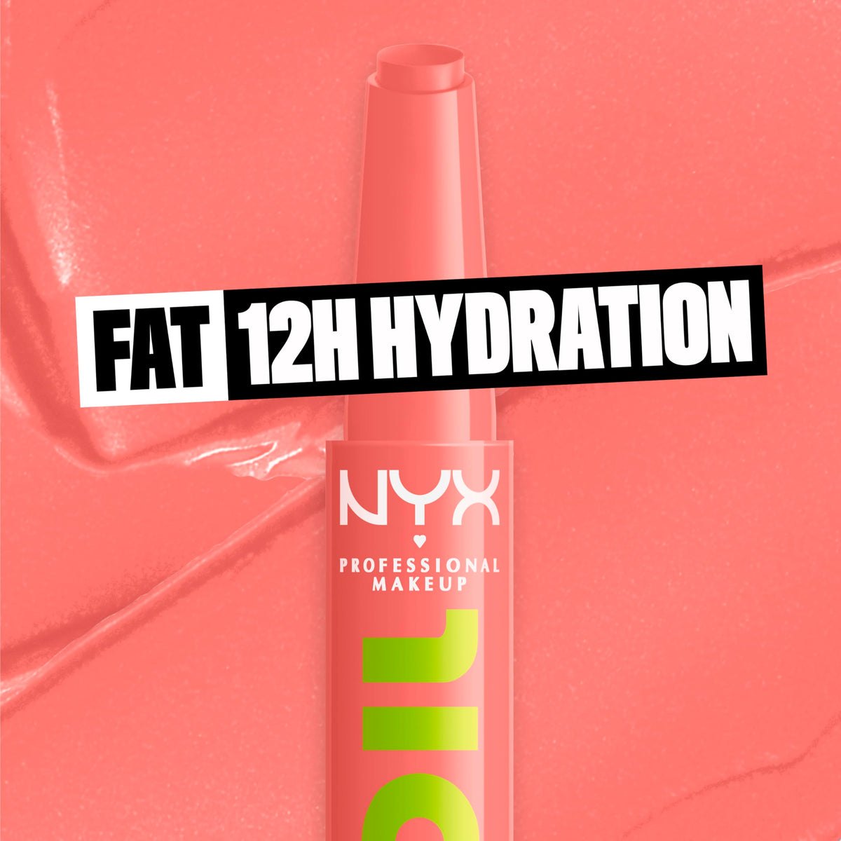 NYX Fat Oil Slick Click Lip Balm swatch on skin