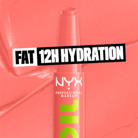 NYX Fat Oil Slick Click Lip Balm swatch on skin