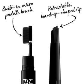NYX Fill & Fluff Eyebrow Pomade Pencil with micro paddle brush