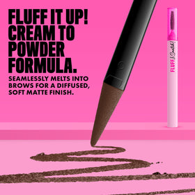 NYX Fluff & Snatch Brow Powder Pen Brunette close-up of sponge tip