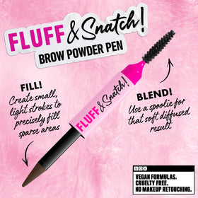 NYX Fluff & Snatch Brow Powder Pen in use on model