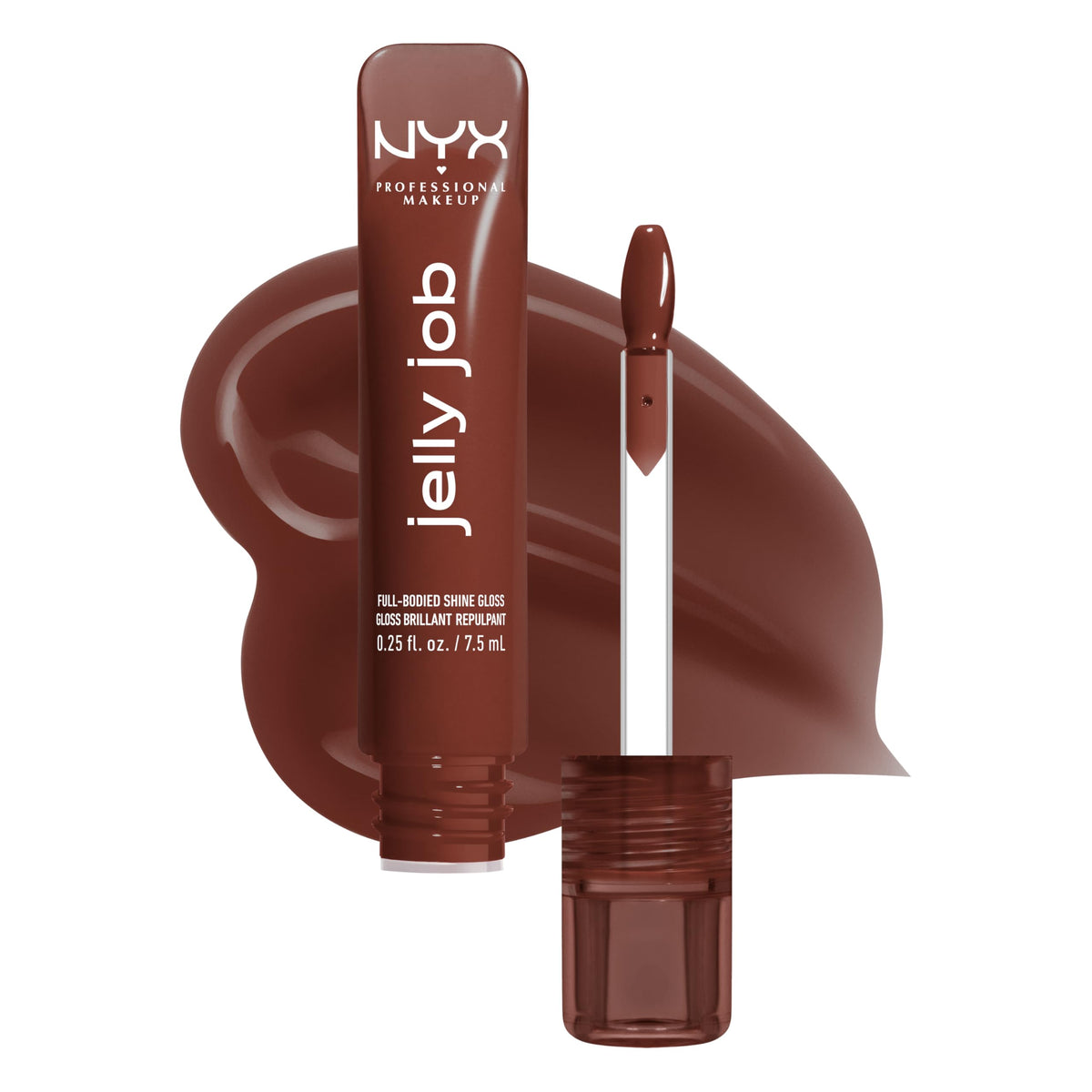 NYX Jelly Job Lip Gloss Chocolate Brown front view