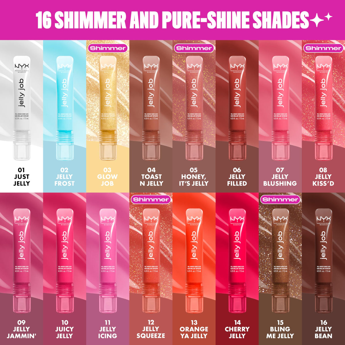 NYX Jelly Job Lip Gloss in a makeup setup