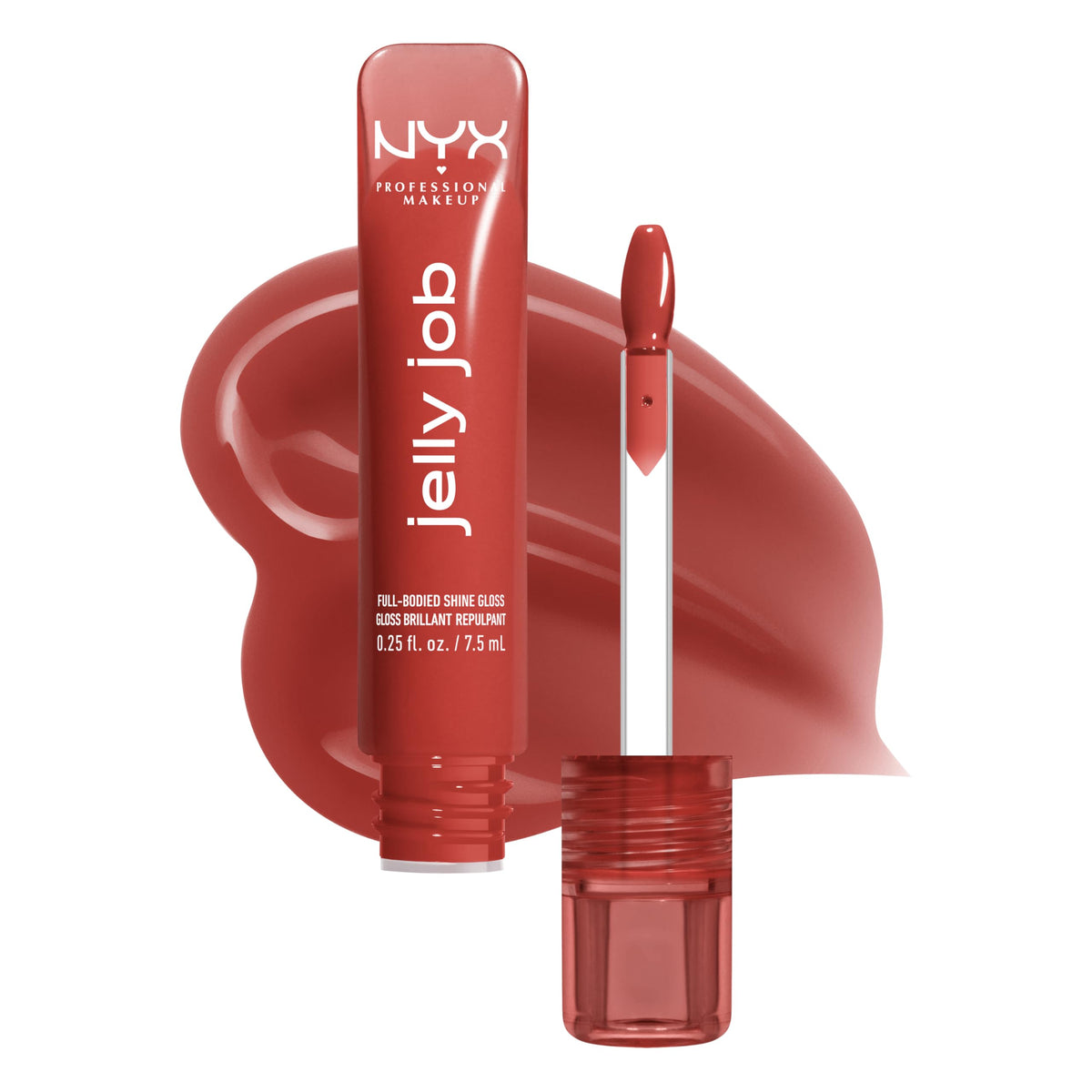 NYX Jelly Job Lip Gloss Spice Brown front view