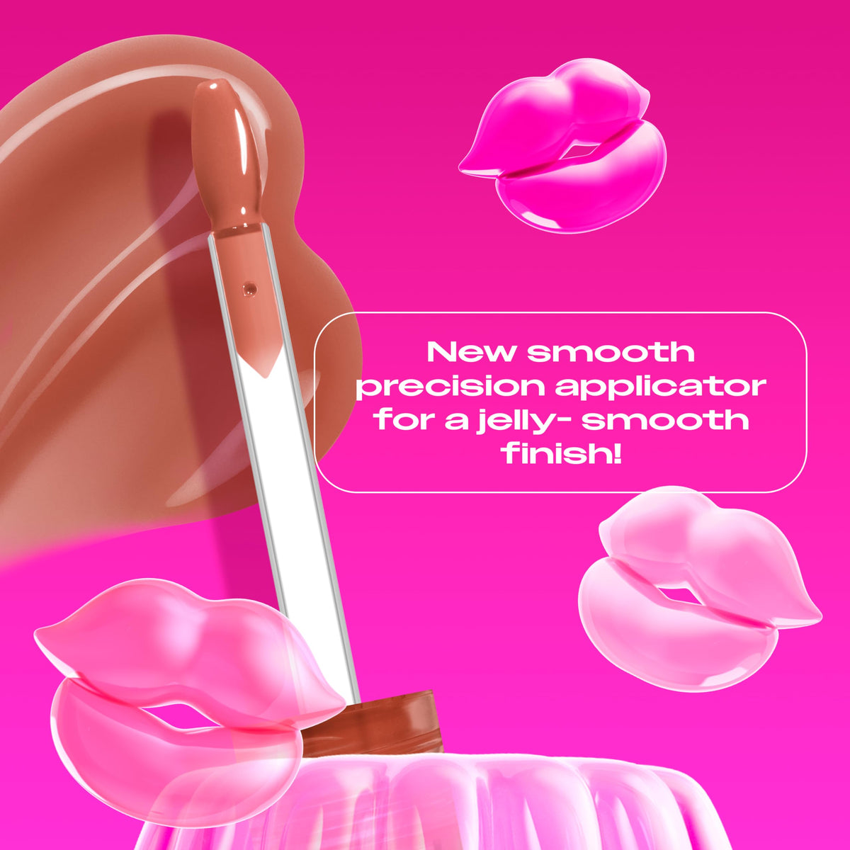 NYX Jelly Job Lip Gloss Toast N' Jelly swatch on lips