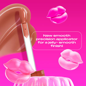 NYX Jelly Job Lip Gloss Toast N' Jelly swatch on lips