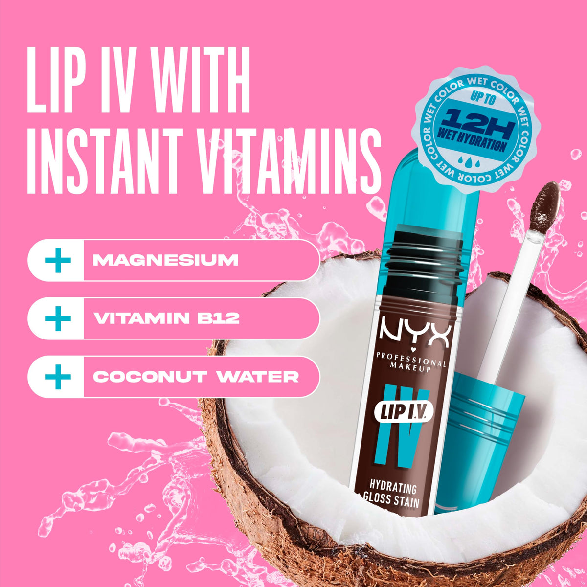 NYX Lip IV Hydrating Glossy Lip Stain Espresso Soak packaging