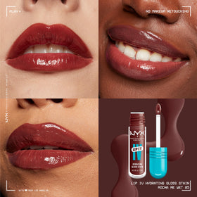 NYX Lip IV Hydrating Glossy Lip Stain Mocha Me Wet packaging