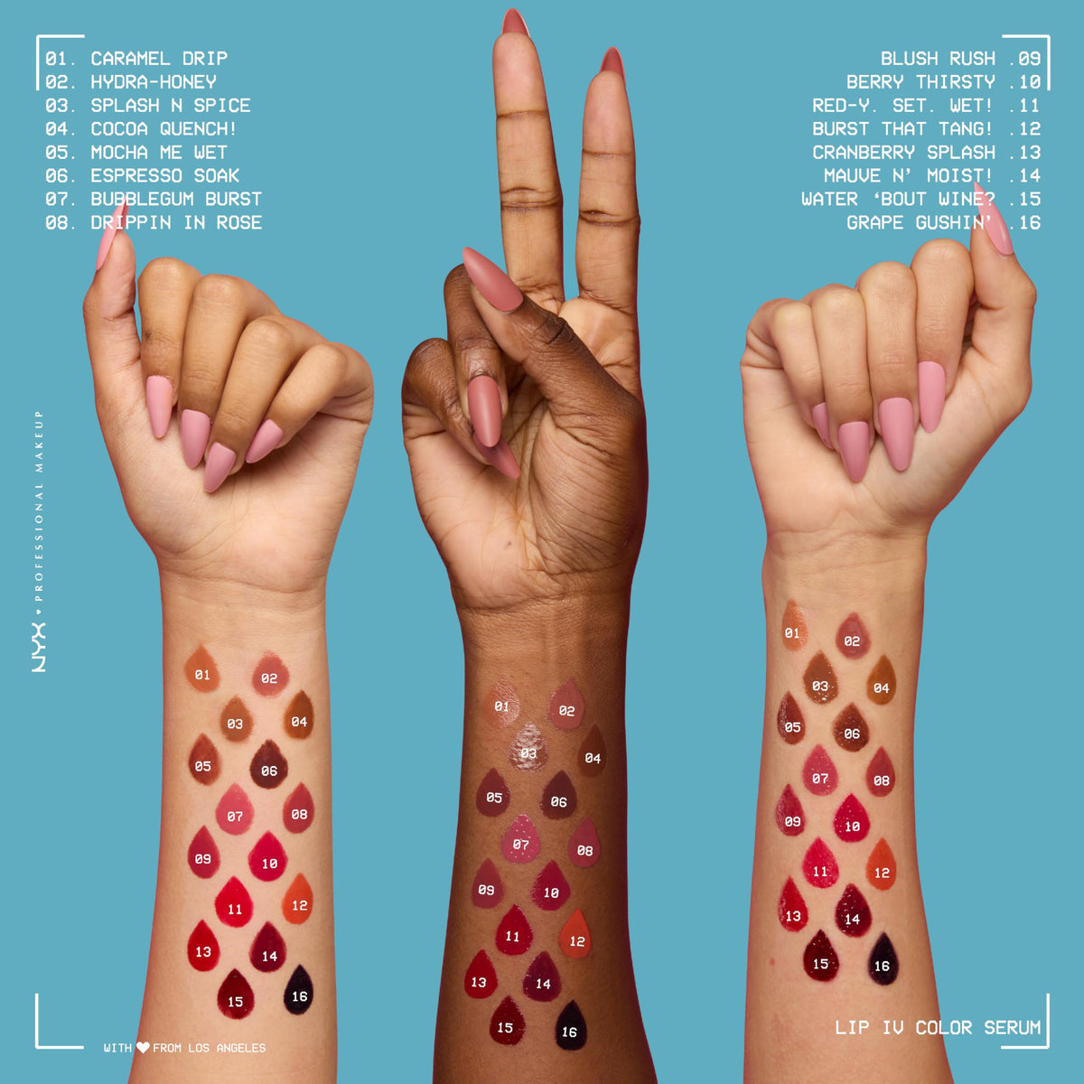 NYX Lip IV Hydrating Glossy Lip Stain packaging details