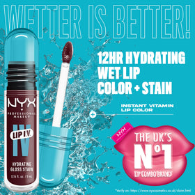 NYX Lip IV Hydrating Glossy Lip Stain packaging side view