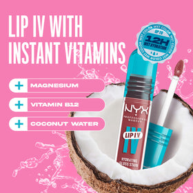 NYX Lip IV Hydrating Glossy Lip Stain Petal Pourin' packaging