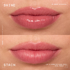 NYX Lip IV Hydrating Glossy Lip Stain Petal Pourin' with other lip products